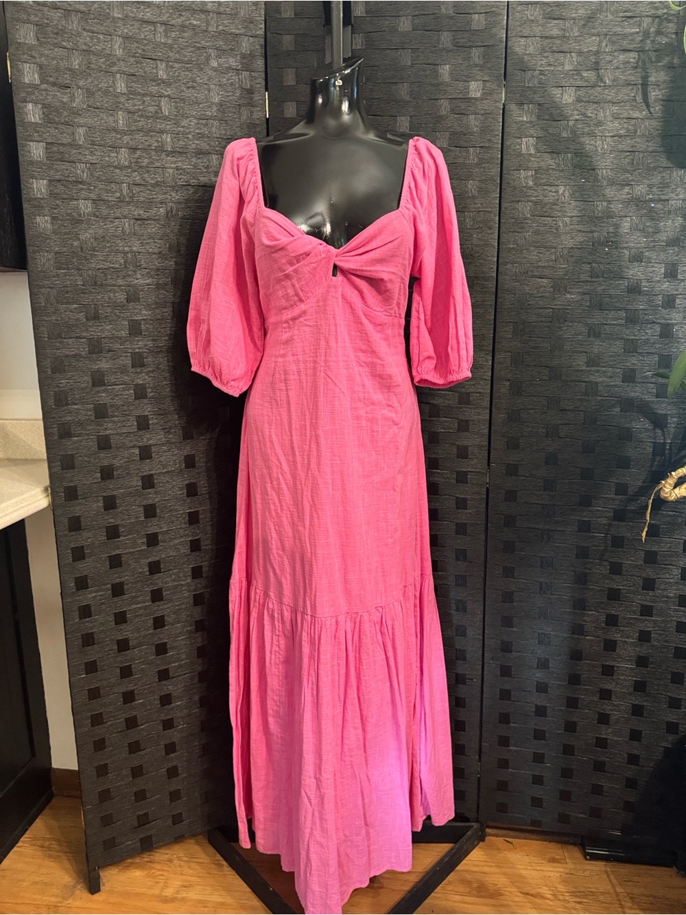 Billabong Maxi Dress Pink Sz L Women’s